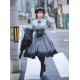 Faeries Daffodil Black Grey Check Corset Skirt(Reservation/Full Payment Without Shipping)